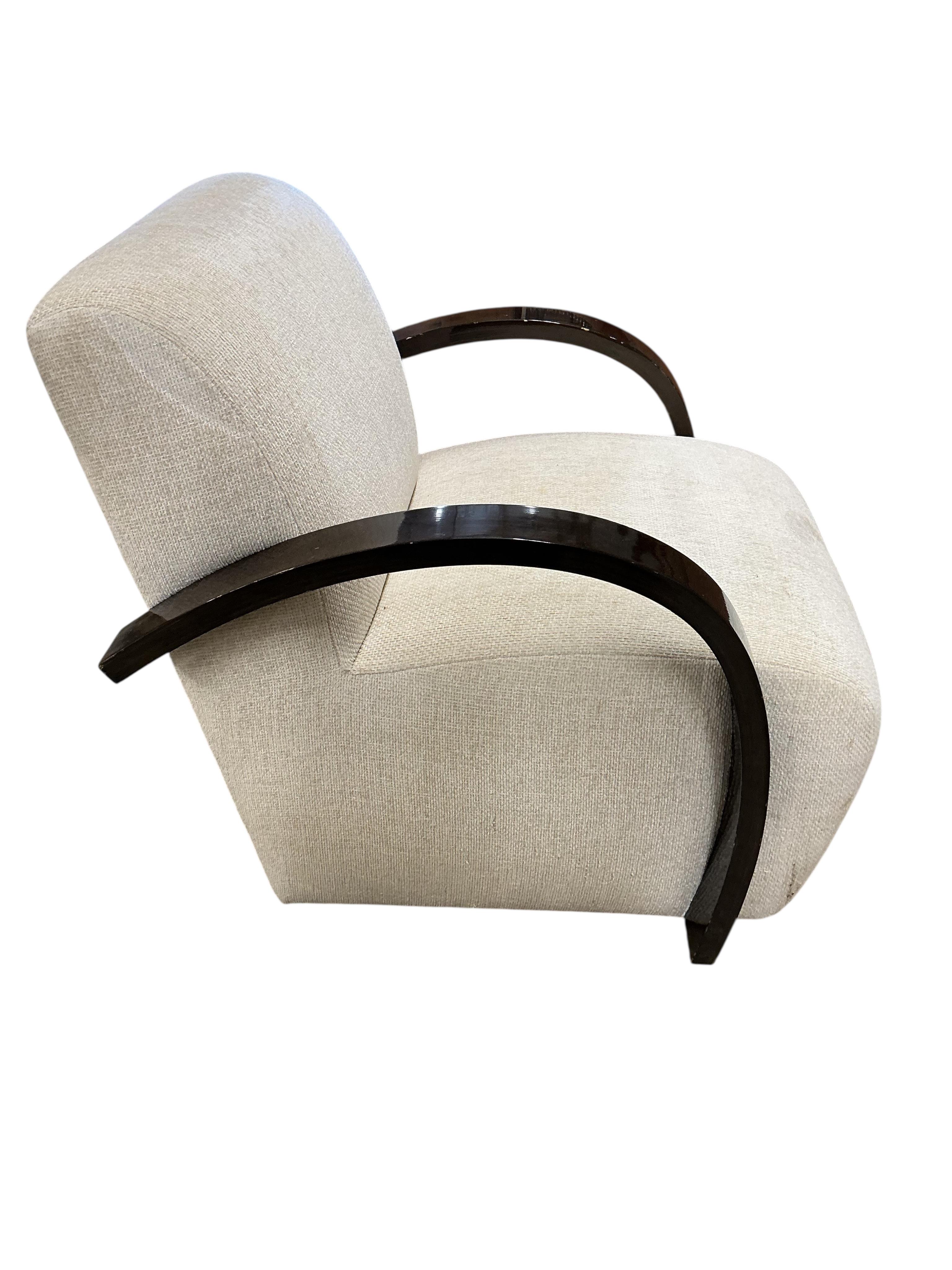A pair of contemporary J. Robert Scott Hampton Place lounge chairs, width 77cm, depth 84cm, height 84cm